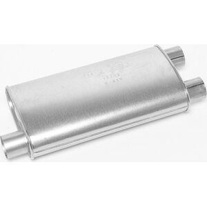 Dynomax - 17739 - Muffler - Super Turbo - 2-1/2 in Offset Inlet - Dual 2-1/2 in Outlet - 19 x 4-1/4 x 9-3/4 in Oval - 24 - GM F-Body 1982-97