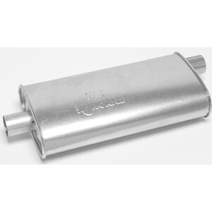 Dynomax - 17748 - Muffler - Super Turbo - 2-1/2 in Offset Inlet - 2-1/2 in Center Outlet - 20 x 4-1/4 x 9-3/4 in Oval - 25-1/2