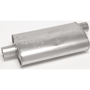 Dynomax - 17769 - Muffler - Super Turbo - 3 in Offset Inlet - 3 in Center Outlet - 20 x 5-1/2 x 11 in Oval - 27