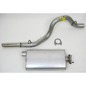 Dynomax - 19391 - Exhaust System - Super Turbo - Cat-Back - 2-1/2 in - Single Rear Exit - 2-1/2 in Polished Tip - Jeep Inline-6 - 2-Door - Jeep Wrangler TJ 2000-06