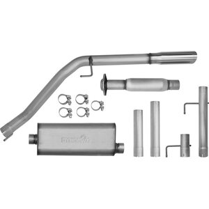 Dynomax - 39508 - Exhaust System - Ultra Flo - Cat-Back - 3 in - Single Rear Exit - 4 in Polished Tip - Ford Fullsize Truck 2011-15