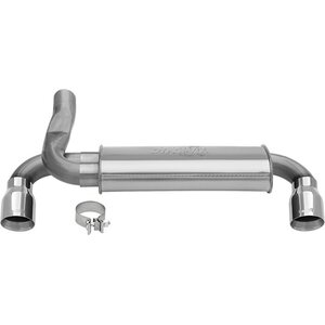 Dynomax - 39528 - Exhaust System - Super Turbo - Axle Back - 2-1/2 in - Stainless - Dual Chrome Tips - 4-Door - Jeep Wrangler JK 2007-18