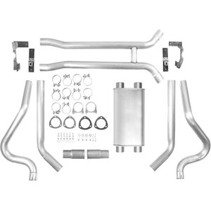 Dynomax - 89021 - Exhaust System - Thrush Turbo - Header-Back - 2-1/2 in - Dual Rear Exit - Small Block Chevy - GM F-Body 1967-74