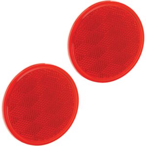 Reese - 74-38-010 - Reflector 3-3/16in Round Adhesive Mount Red