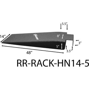 Race Ramps - RR-RACK-HN14-5 - Hook Nosed Ramps 14in Wide x 5in High