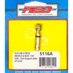 AED - 5116A - .130 Bottom Feed Hi-Flow Needle & Seat - Each