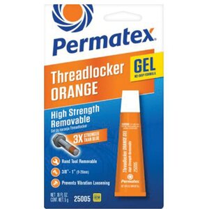 Permatex - 25005 - Threadlocker High Strength Orange 5 Gram Tube