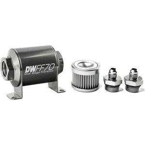Deatschwerks - 8-03-070-010K-6 - In-line Fuel Filter Kit 6an 10-Micron