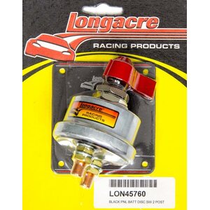 Longacre - 52-45760 - Battery Disconnect Panel Black 2 Post