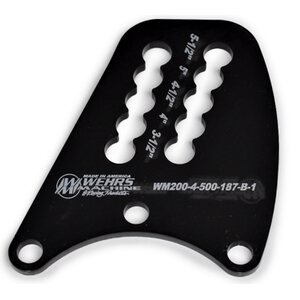 Wehrs Machine - WM200-4-500-187-B-1 - Top Link Plate Q/C Rear- End Dbl Slot 1/2in Holes
