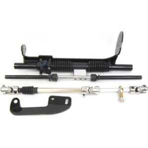 Unisteer Rack and Pinion - Manual - Aluminum - Black Powder Coat - GM Compact Truck 1996-2004