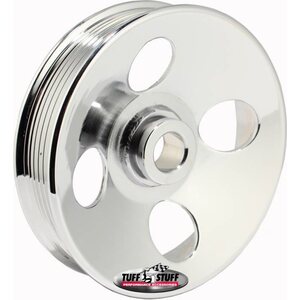 Tuff-Stuff - 8487A - Type II Power Steering Pulley 6 Groove Chrome