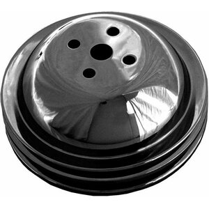 Trans-Dapt - 8615 - BBC SWP Water Pump Pulley 2 Groove Black