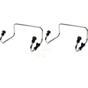 The Blower Shop - 4372-AB - Dual Inlet Fuel Line Kit Holley 4150 Black Anod.