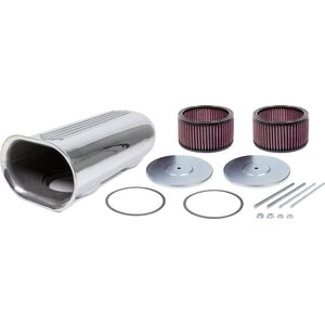 The Blower Shop - 5510 - Dual Carb Blower Scoop Kit - Polished