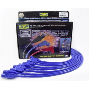 Taylor - 74616 - Spark Plug Wire Set 8mm Spiro-Pro Blue