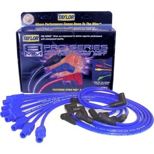 Taylor - 74676 - Blue Spiro-Pro 8 Cylindr Plug Wire Set