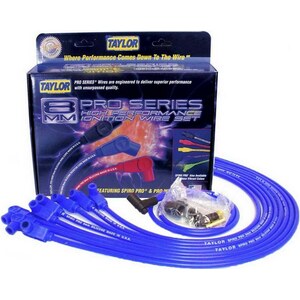 Taylor - 76630 - Race-Fit Spiro-Pro Plug Wire Blue SBC HEI