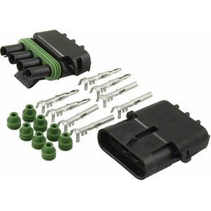 Allstar Performance - 76268 - 4-Wire Weather Pack Connector Kit Flat