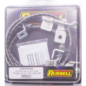 Russell - 694540 - S/S Brake Line Kit 94-99 Dodge 4WD