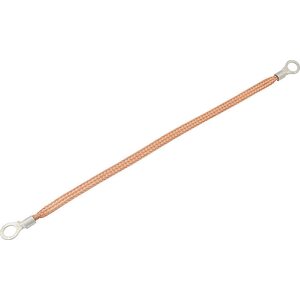 Allstar Performance - 76328-12 - Copper Ground Strap 12in w/ 1/4in Ring Terminals