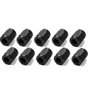 Fragola - 481803-BL-10 - #3 Aluminum Tube  Nuts (10pk) Black