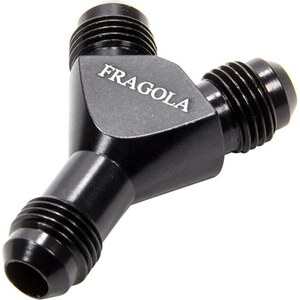 Fragola - 900607-BL - 6an x Dual #4 Male Y- Fitting Black