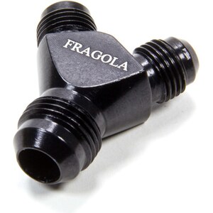Fragola - 900609-BL - 8an Y-Male Fitting w/ Dual 6an outlets Black