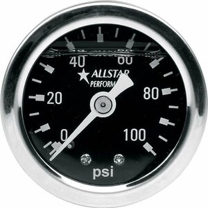 Allstar Performance - 80206 - 1.5in Gauge 0-100 PSI Liquid Filled