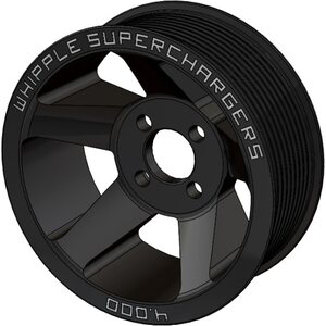 Whipple Superchargers 3.125" 8-Rib SCP / Black