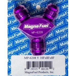 Magnafuel - MP-6208 - Y-Fitting - 1 #10an Male & 2 #8an