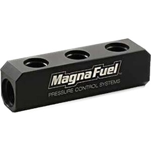 Magnafuel - MP-7610-03-Blk - 3-Port Fuel Log for Holley 12-803 Regulators