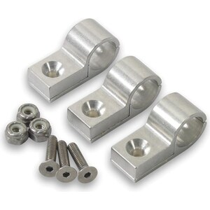 Earls - 170209ERL - 9/16in Polished Aluminum Line Clamps (3pk)