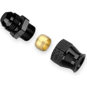 Earls - AT165006ERL - #6 Male to 3/8in Alum Tubing Adapter Black
