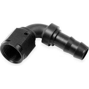 Earls - AT709167ERL - 6an 90-Deg to 3/8 Male Barb Hose End - Black