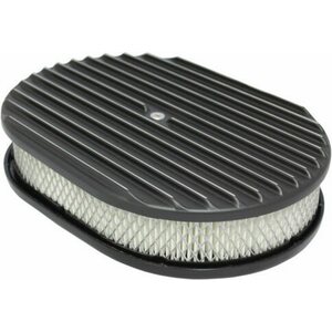 Specialty Products - 6498BK - Air Cleaner Kit  12in X 2in Oval Full Finned Top