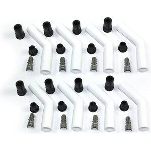 Pertronix Ignition - 8503HT-8 - Ceramic Spark Plug Boot Kit 45-Deg 8pk White