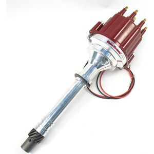 Pertronix Ignition - D200811 - Chevy V8 Billet Marine Dist w/Red Male Cap
