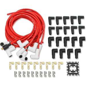 Mallory Ignition - 937C - Pro Sidwinder Plug Wire Set w/Ceramic Boots Red