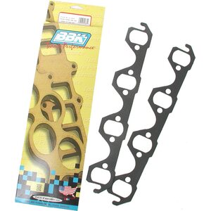 BBK Performance - 1575 - Header Gasket Set - SBF 302/351W 1-5/8 - 1.625 x 1.500 in Rectangle Port - Carbon - Small Block Ford