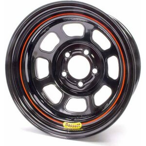 Bassett - 57R5375 - 15x7 5x5 3.75in BS Black Rolled Wheel