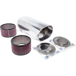 BDS Superchargers - SC-9003 - Dual Dominator Scoop w/ Filters - Polished