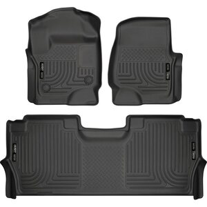 Husky Liners - 94061 - Front & 2nd Seat Floor L iners Weatherbeater
