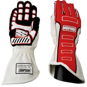Simpson Safety - 21300XR-O - Competitor Glove X-Large Red Outer Seam
