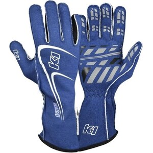 K1 RaceGear - 23-TR1-B-M - Glove Track1 Blue Medium SFI 5