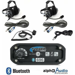 Rugged Radios - 696-2P-BTU - Intercom System 2 Person w/Headsets Bluetooth