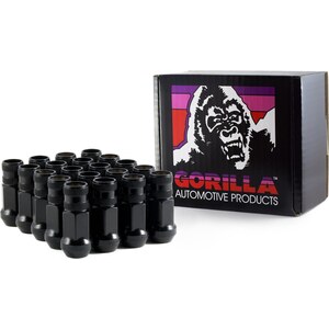 Gorilla - 45038BC-20 - 20 Lugnuts 12mm x 1.50 Black Chrome Open End