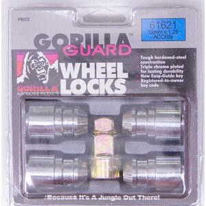 Gorilla - 61621 - Wheel Locks 12mmx1.25 Acorn 4pk
