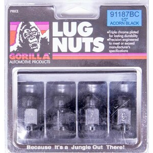 Gorilla - 91187BC - 4 Lug Nuts 1/2in Acorn Bulge Seat