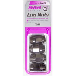 McGard - 64029 - Lug Nuts 1/2-20 4 Pack Bulge Cone Seat Black